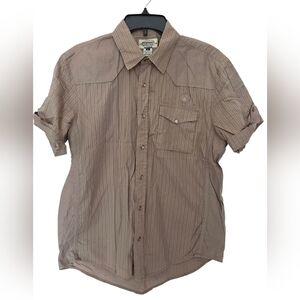American Rag Y2K Short Sleeve Button Down Shirt Mens Size Mediun